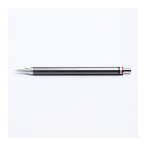 Orobianco Freccia Ballpoint Pen, Gunmetal CT, Knock-Type, 0.5mm, Straight Barrel Design, Aluminum (Anodized), Approx. 142mm Length, Approx. 9mm Max