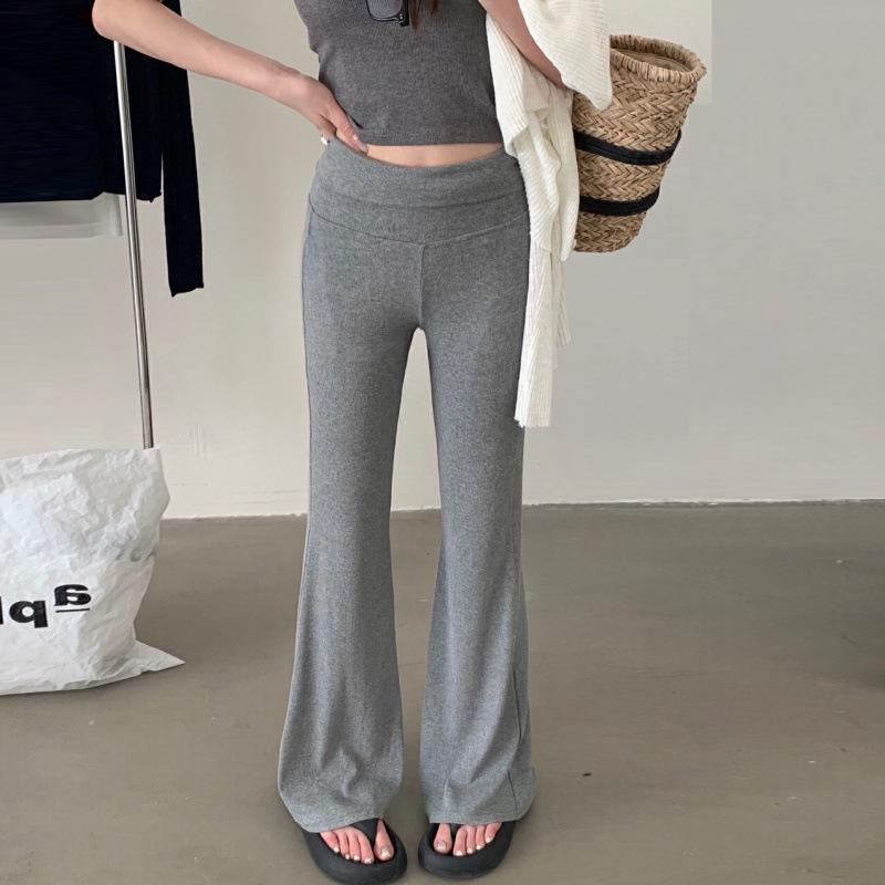 Summer Style Maternity Flare Yoga Pants - Convertible Waist, Lightweight, Floor-Length