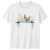 Watercolor Floral Banner Nature Graphic Tee Men Womens Unisex T Shirt