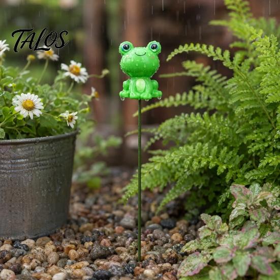 Outdoor Waterproof Frog Decorations Garden Stakes, Resin Miniature Ornaments, Cute Figurines, Succulents Ornaments for Pots Decoration Potted