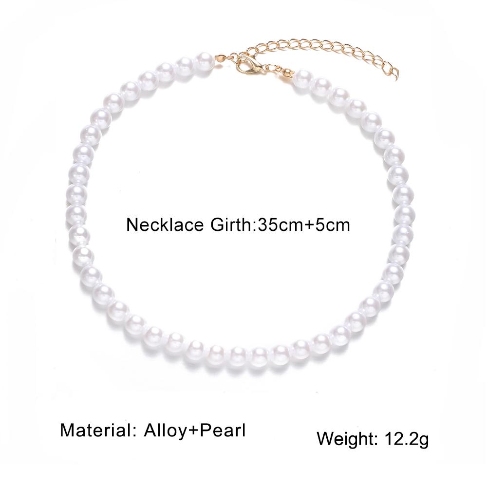 Simple Imitation Pearl Necklace Fashion Trend Temperament Retro
