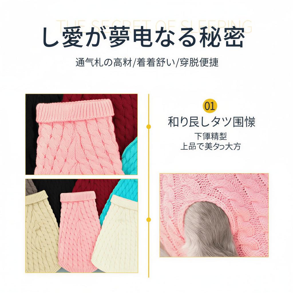 Epochtech Dog Cat Dog Knitted Dog Suitable for Small and Medium Dogs Size Clothes, Clothes, Sweater, Spring, Autumn, Winter, Sweater, Warm, Cute,