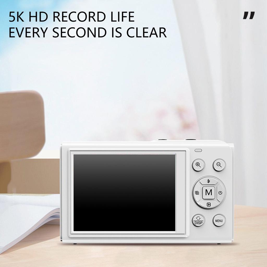80MP Sensors Camera with 5K Double Display 18X Zooming WiFi Connectivity Builts in Flashlight Travel Camera for Content Creators