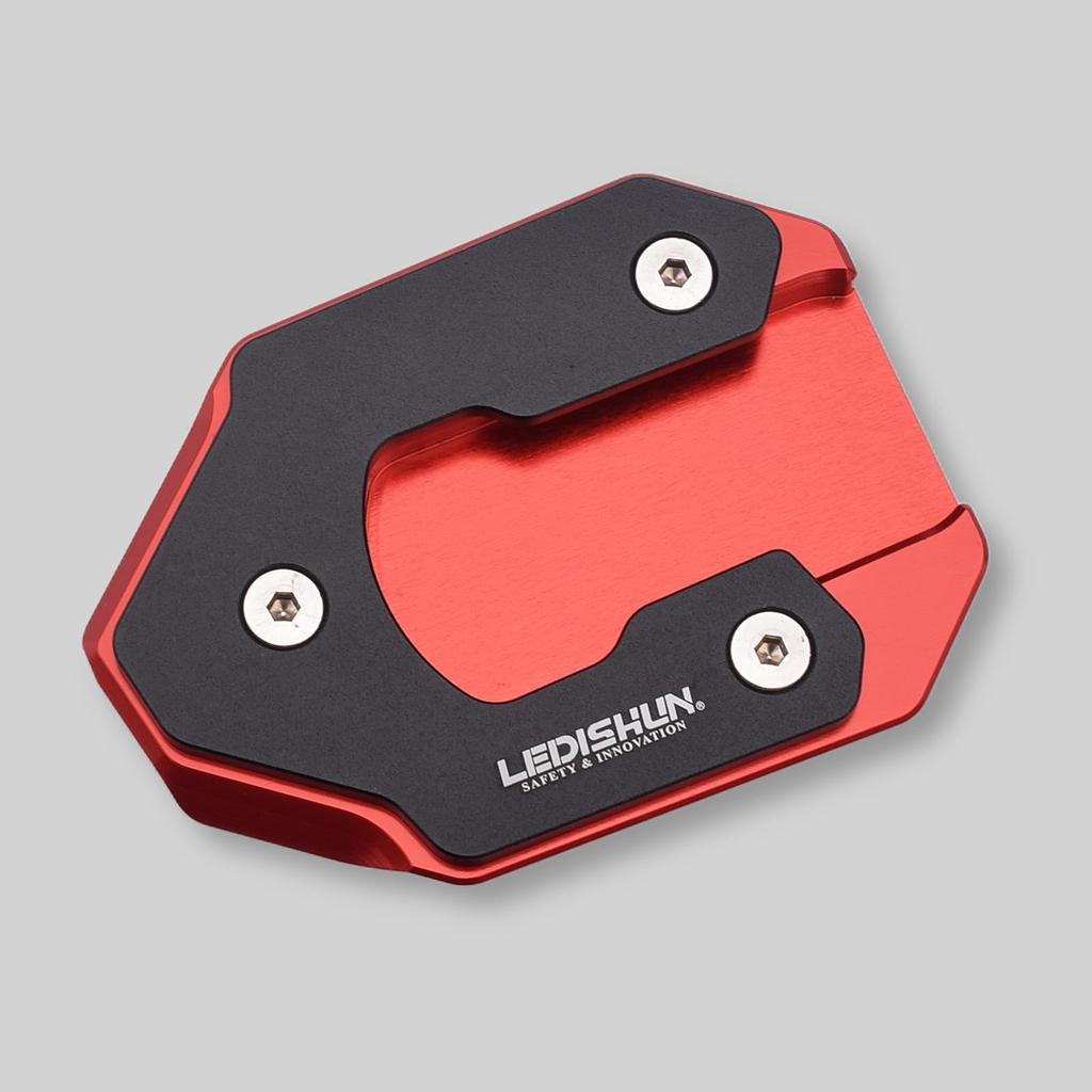 LEDISHUN Motorcycle Side Stand Plate for Kawasaki Vulcan S (2016-2024) (Red)