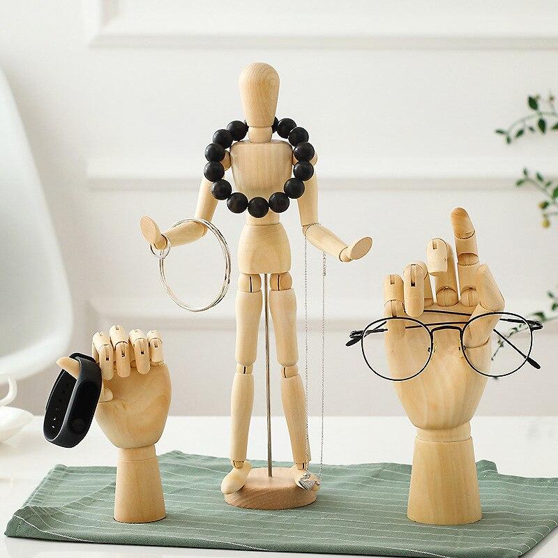 High-joint Man Model Decoration Art Wooden Man Movable Joint Hand Wooden Man Decoration Wooden Joint Man Decoration Home Decor