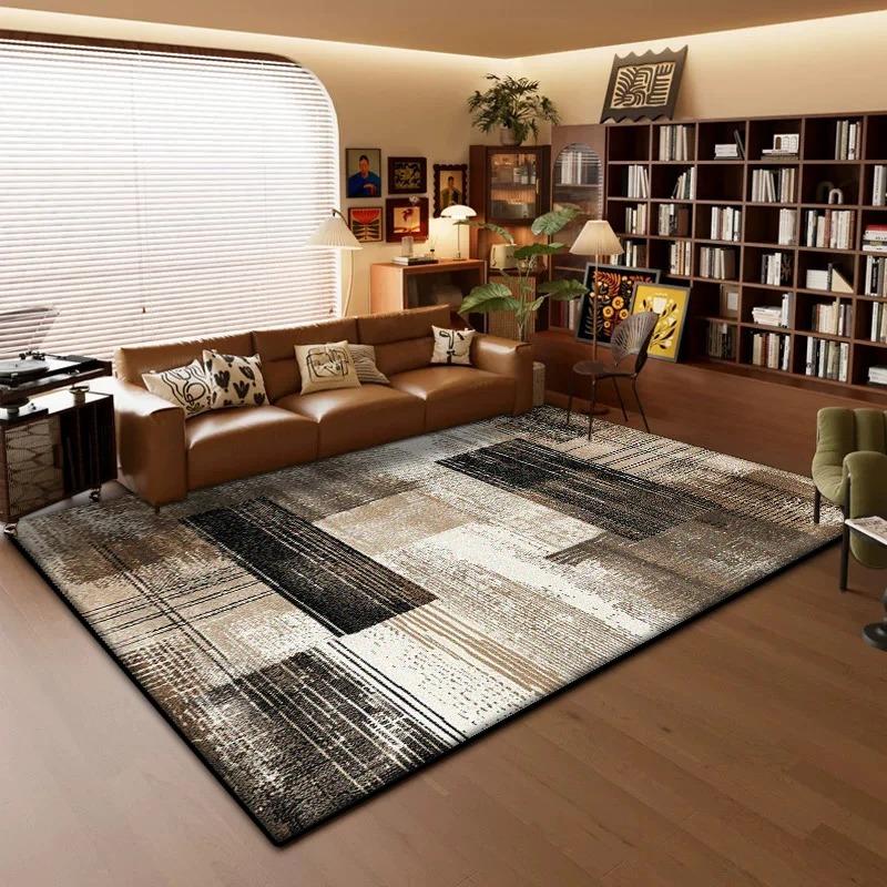 Modern Geometric Rug For Living Room Bedroom Kitchen Bathroom Non-Slip Easy-Clean Washable Rug