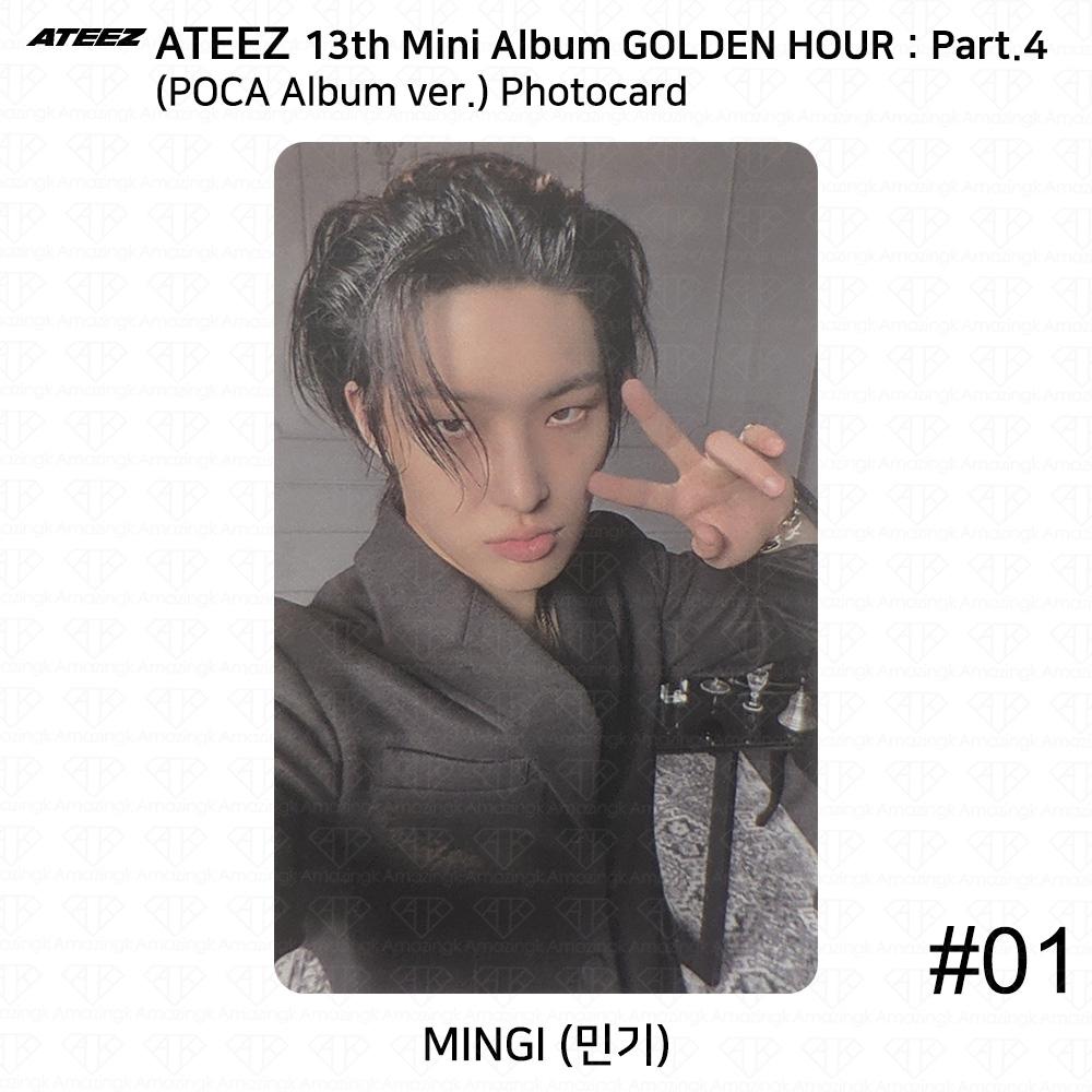 ATEEZ 13. Mini-Album Golden Hour Teil 4 POCA Album Version. Fotokarte