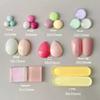 Mini Glass Color Card Manicure Bean Color Card Nail Polish Glue Plate Nail Polish High Transparent 3D Round Bead Manicure Tool