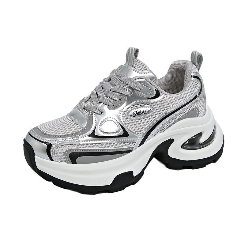 Platform Dad Shoes Summer New Thin Mesh Breathable Mesh Shoes Casual Sports Shoes