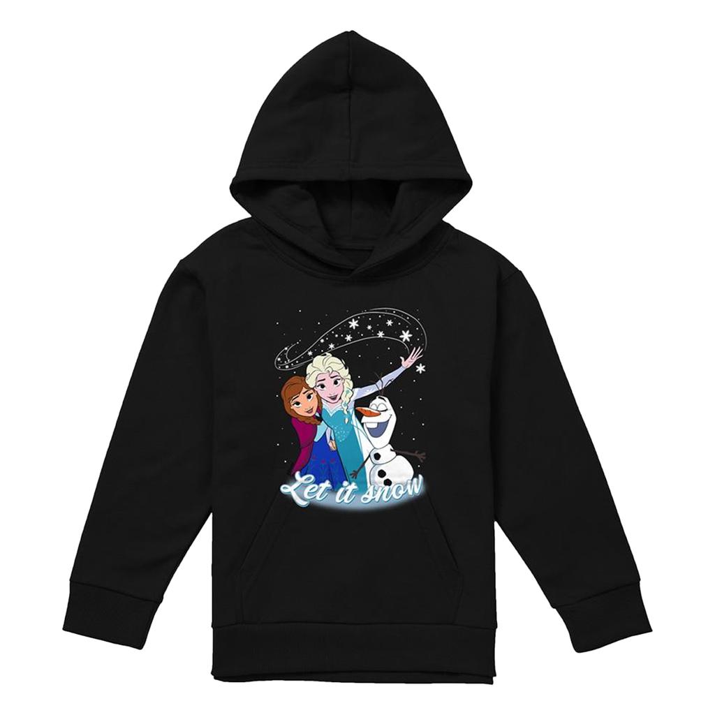 Frozen Childrens/Kids Let It Snow Elsa Anna Olaf Pullover Hoodie
