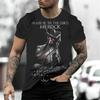 Mens Loose Fit Short Sleeve Crew Neck T-Shirt Streetwear Letter Print Casual Tee