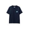 Color Block Fitted Crew Neck Short Sleeve T-Shirt Men Tops Navy-Blue FB2759-451