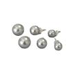 Korean Luxury Silver-Gray Pearl 925 Silver Earrings