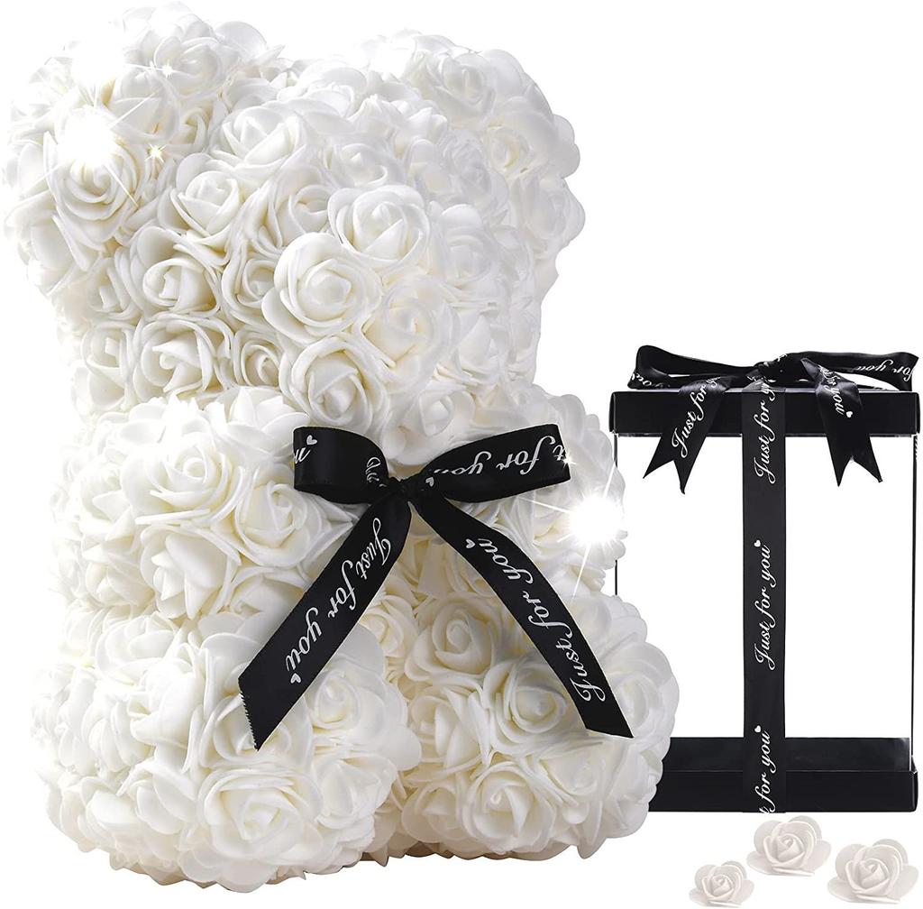 Saint Valentin 2025 Teddy Flowers Rose Decoration Foam Bear Rose Teddy Bear With Box Teddy Bear for Flowers Decoration