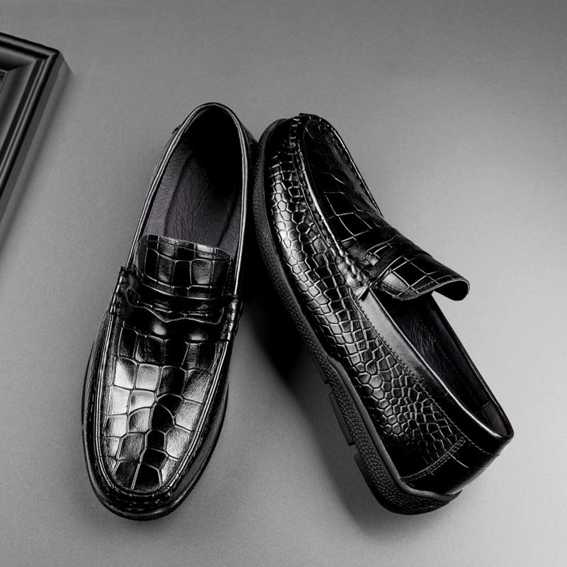 Модные мужские кожаные туфли Модные повседневные туфли Дышащие мужские туфли на плоской — фото 3