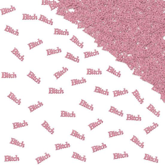 120 шт. Конфетти «Сука», Забавные конфетти для стола, Розовый глиттер, Забавная настольная декорация на День Рождения для женщин, Забавная декорация для свадьбы / Девичника / Девичника