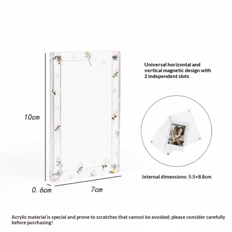 Magnetic 3 Inch Photo Frame Refrigerator Sticker Star Wave Dot Pattern Fridge Magnet for Holiday Souvenir Display