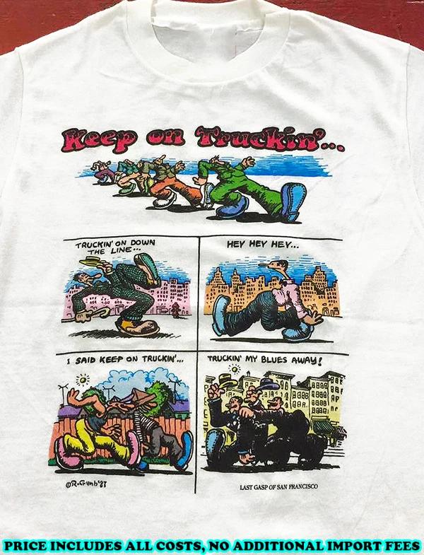 Rare Robert Crumb - Keep On Truckin T-shirt S to 5XL 4XL