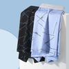 Men Boxer Underwear Elastic Mid-Waist Design Tight Cut Shorts Briefs Lines Print U-Convex Panties