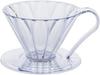 CAFEC Tritan Flower Sanyo Sangyo Dripper, 1-cup Capacity, Clear, TFD-1,