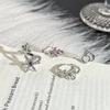Korean Style Six-Pointed Star Heart Open Ring for Women - Trendy, Elegant, and Versatile Index Finger Jewelry