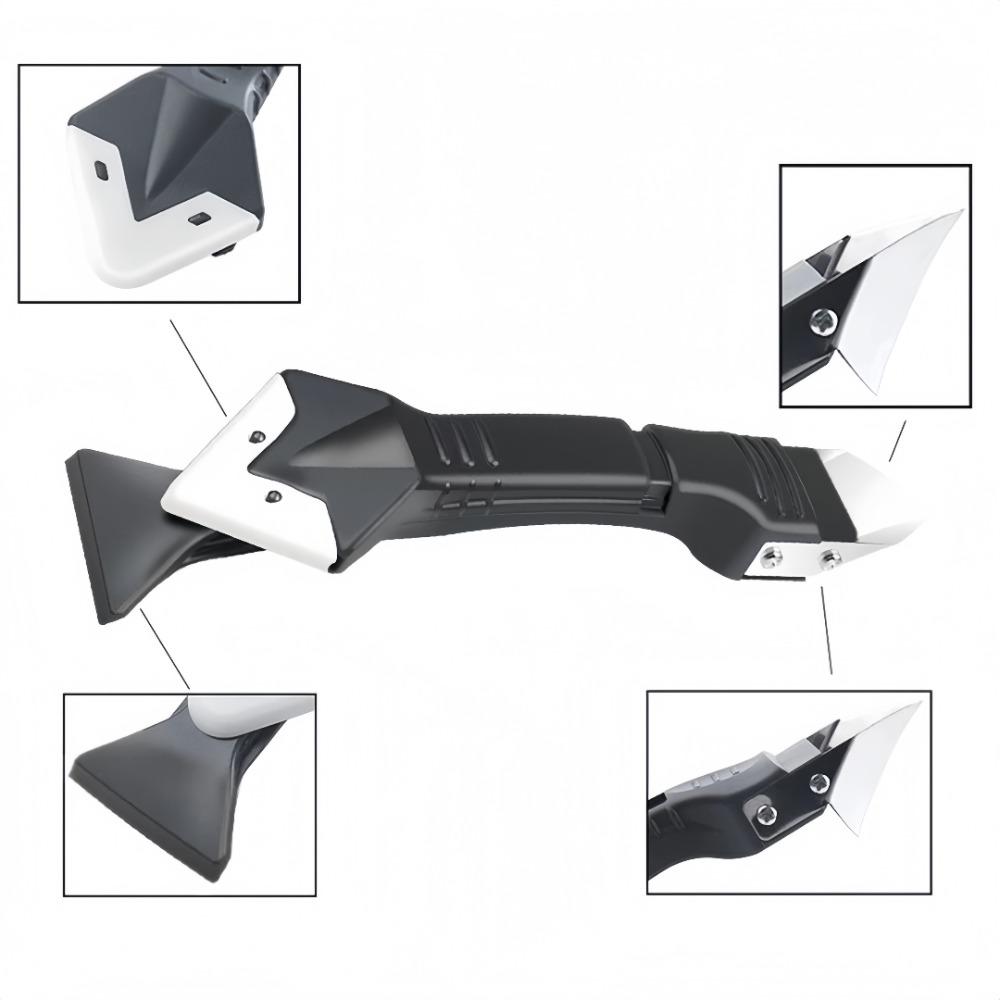 3 In 1 Multifunctional Glue Scraper Metal Head Black Multi Angle Scraper For Trimming Removing Residual Glue Beautiful Seam Tool