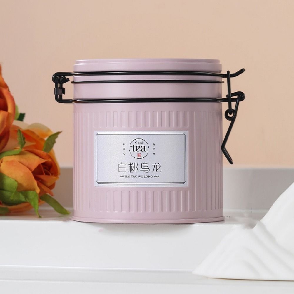 Tinplate Tea Tin Can Round Candy Jar Multi-functional Tea Packaging Box  Coffee