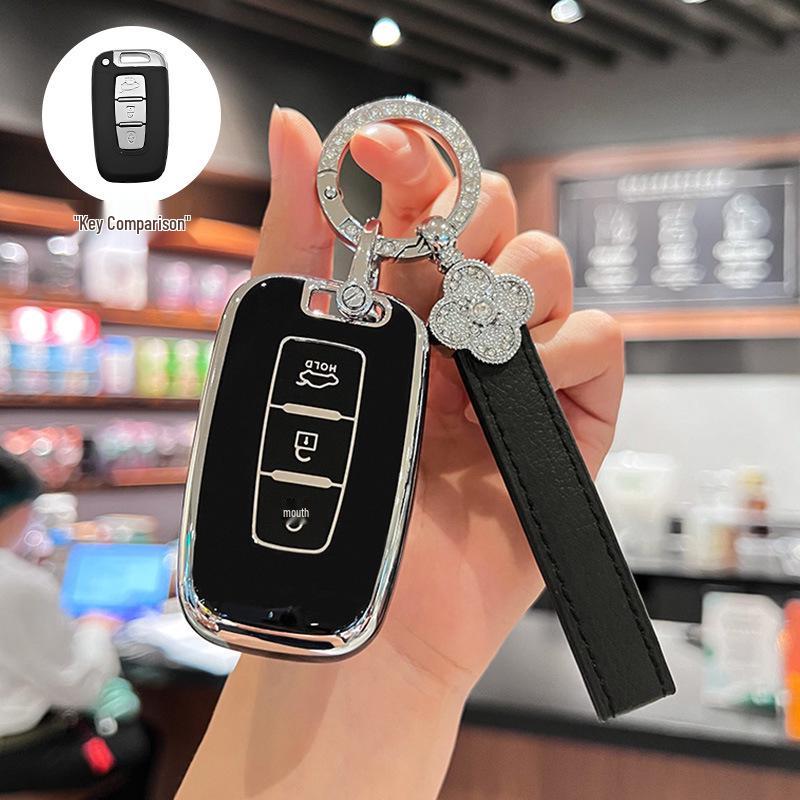 Compatible Key Cover for Beijing Hyundai Sonata 8, Old ix35/Langdong Models