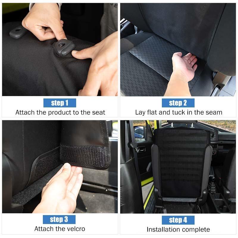 Car Seat Back Storage Bag Organizer Fit For Suzuki Jimny 2019 Up Stowing Tidying, 1 Pcs