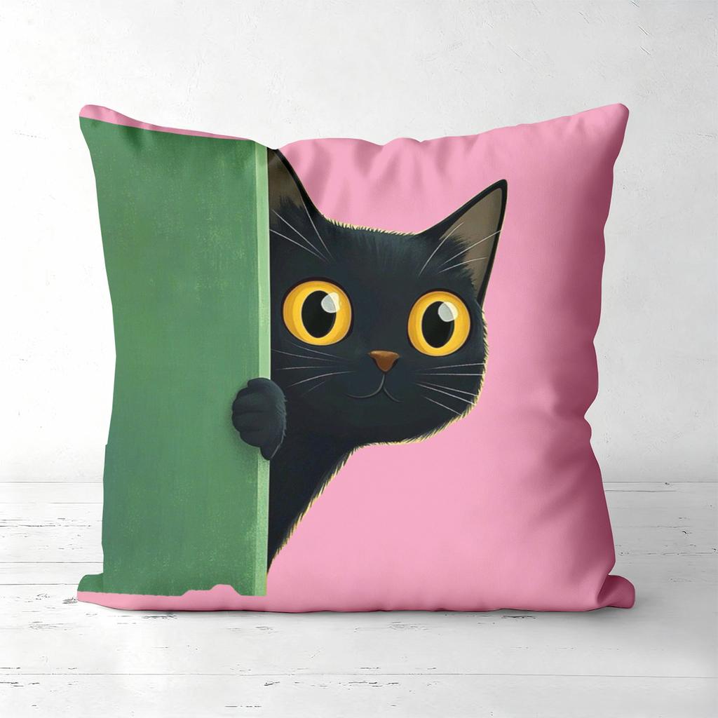 Anime Style Cat Pattern Decorative Cushion Covers Polyester pillowcase, sofa decorative cushion cov Headboard Pillow
