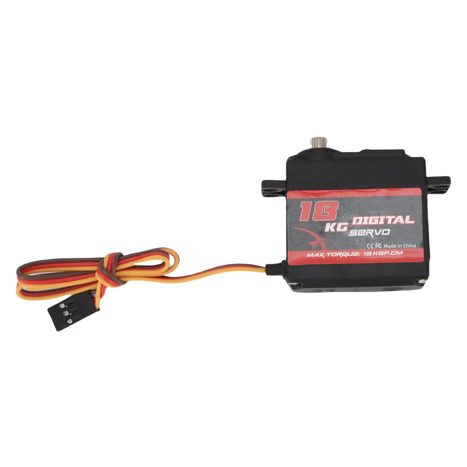 

Цифровий сервопривід з дротом Металевий редуктор Сервомотор високого крутного моменту для RC автомобіля вантажівки гусеничного човна робота Обертання на 180 градусів 18KG