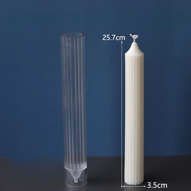 Various Acrylic Plastic Candle Molds Classical Striped Roman Column Design Shape Candle Mold Candle Making Paraffin