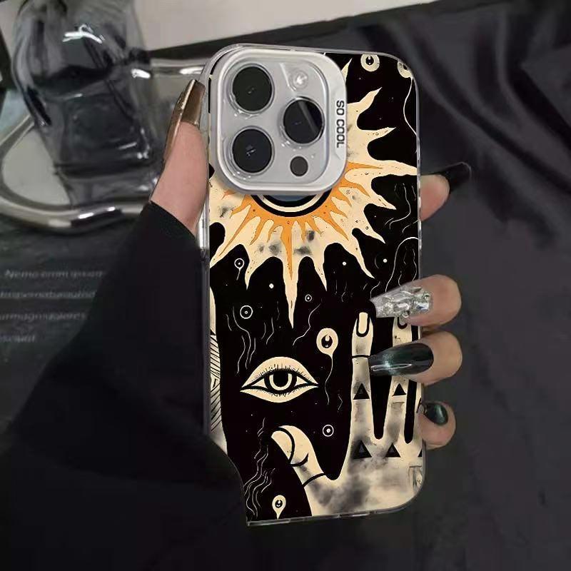 

Cross-art Sun Eye Jelly Black Soft Phone Case for iPhone 12/13/14/15/16 Pro XR. iPhone XR