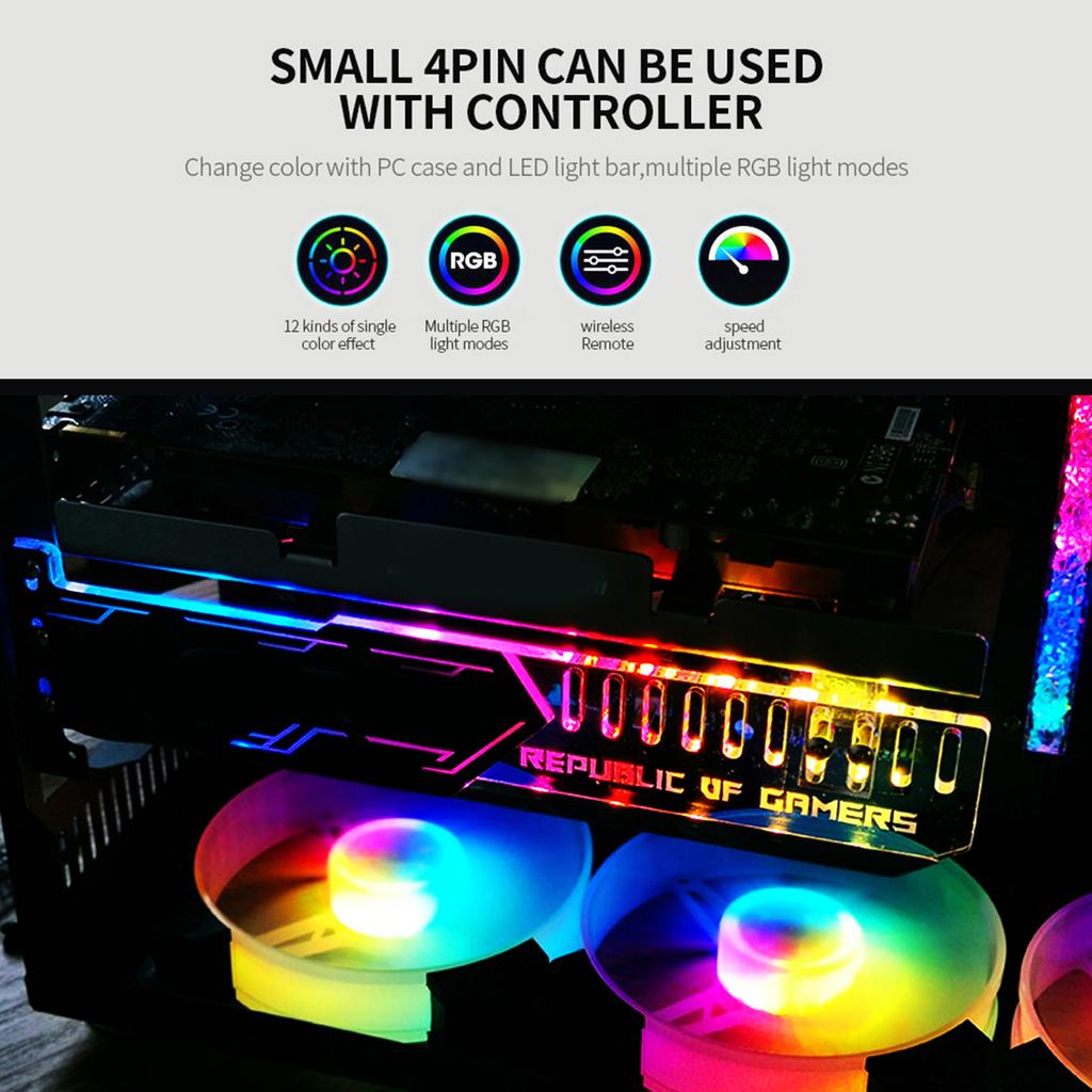 RGB25 RGB Graphics Card Stand Graphics Card Support with RGB Light Effect 5V 4Pin Power Supply Graphics Card Holder