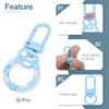 30pcs Lobster Claw Fastener Keychain Swivel Trigger Clips Zinc Alloy Colorful Key Chain Clips Snap Hook Jump Flat Split Ring DIY Craft Jewelry Light