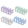 Modern Geometric Bookend Lattice Plastic Desktop Book Holder for Shelves Desk Space-Saving Multi-Purpose Organizer