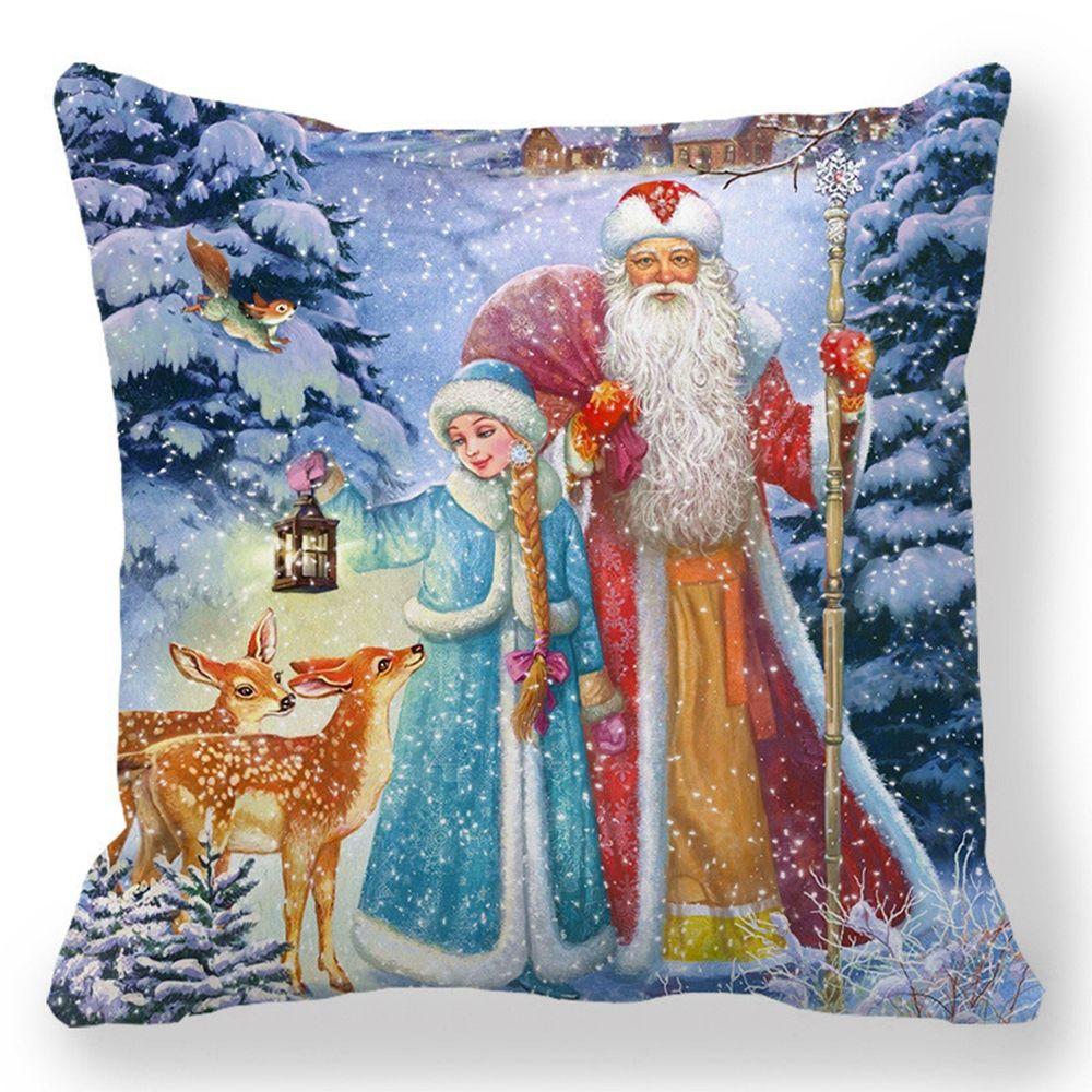 Sofa Santa Claus for Living Room Pillow Covers Pillowcase Cushion Covers Christmas decorations