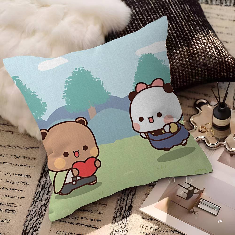 Bubu and Dudu Cute Pillow Anime Pillow Sofa Bed Head Pillow Cover Cushion Cover 45x45 cm Fashion