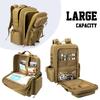 Damero First Aid Backpack Medical Backpack MOLLE Tactical Backpack with Straps for Outdoor Camping Hiking Khaki Y-shaped (Bag Only)