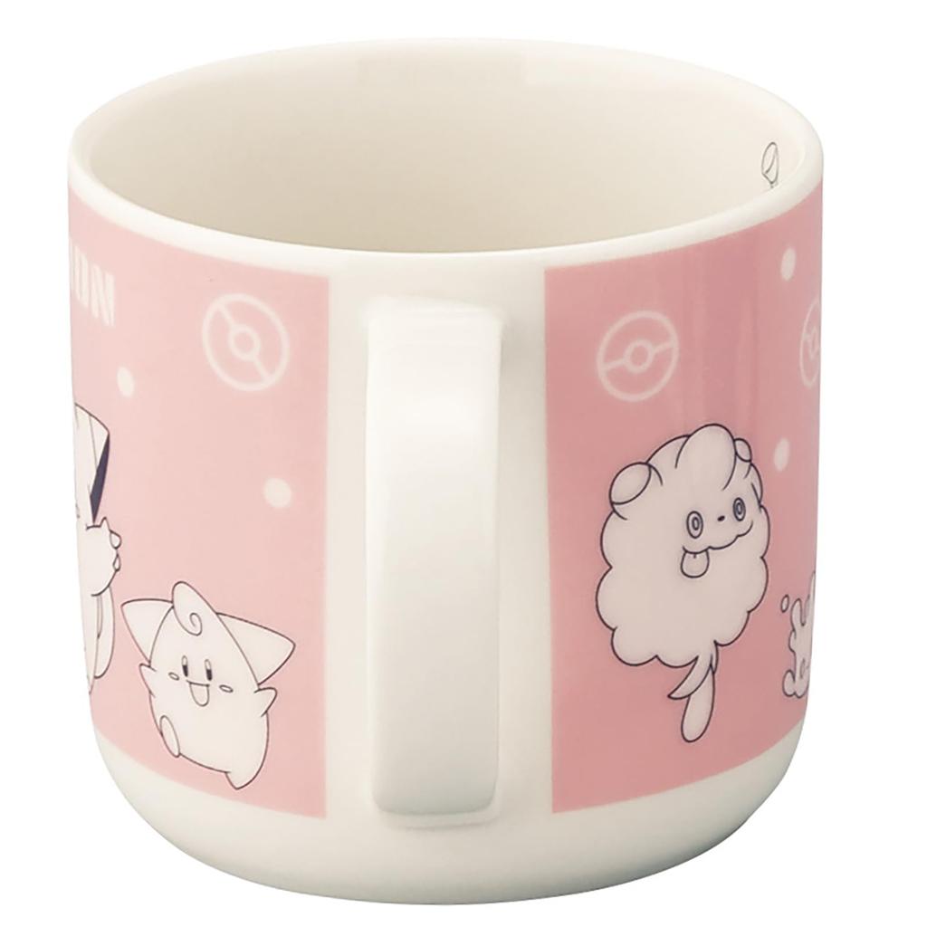Yamaka Shoten 9 X Fairy Type Series "Pokémon" Mug, Large, Approx. 8cm, 350ml, Design, Pokémon Goods, Tableware, 3, Pink, PM271-11