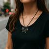 Metal Butterfly Pendant Necklace Punk Clavicle Chain Vintage Mechanical Steampunk Necklace