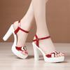 Fashion 2024 New Summer Platform Sandals Women Shoes Thick Heels Sandals Ladies High Heels Fashion Women Sandals Plus Size 32-43