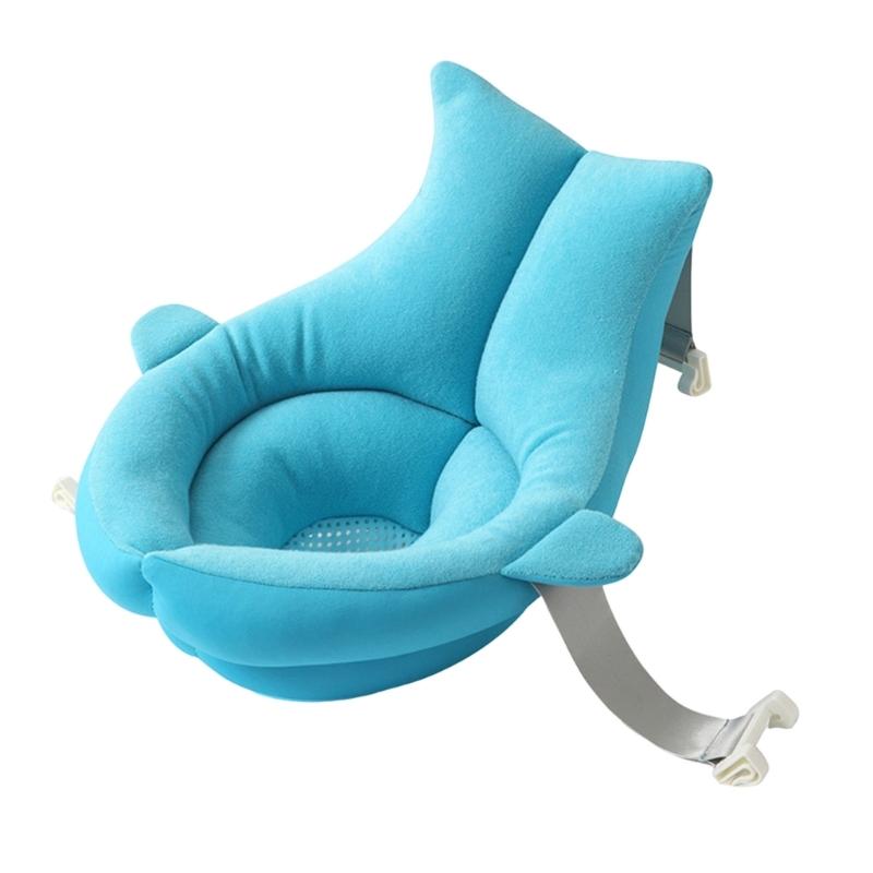 

Baby Bathing Float Cushion Pad Bathtub Seat Support Mat Bath Pad Bath Seat Net Bathtub Support Mat for Kid 0-7 Year 1 синій