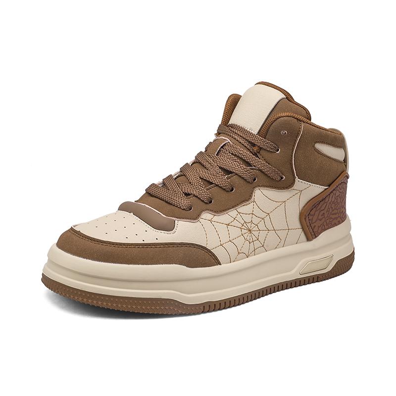 

Мода Мода Новый Стиль Мужские Ботильоны Высокие Кроссовки Повседневные Мужские Дизайнерские Нескользящие Базовые Ботинки Уличная Мужская Обувь для Скейтборда 44 абрикосовый