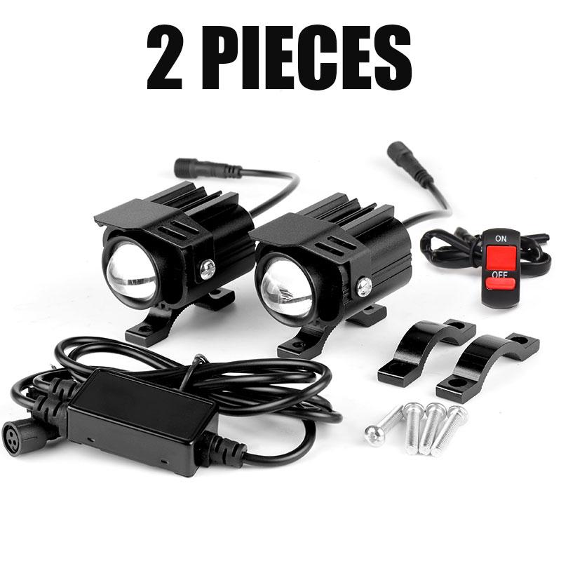 

Motorcycle Canbus LED Headlight Spotlight Projector Lens Fog light Flash Auxiliary lamp with switch for Car Off-road 4X4 ATV UTV