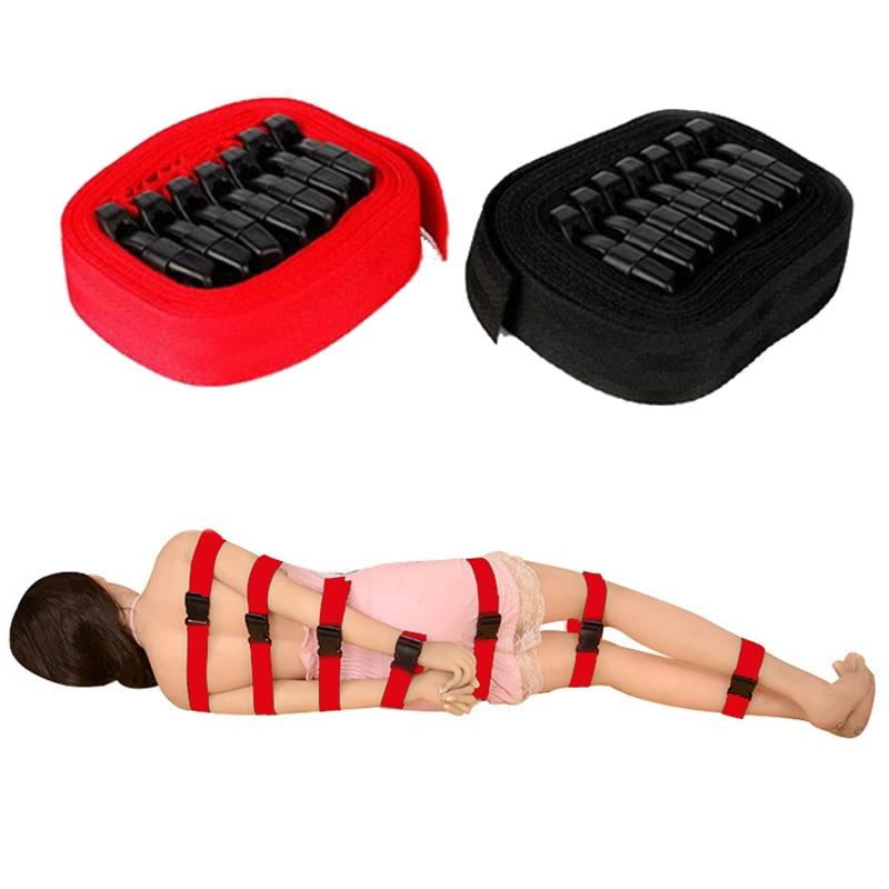 7pcs/set SM Sex Toys Body Tied Sex Belt Replace A Bondage Tortured Handcuffs Anklet Sex Toys