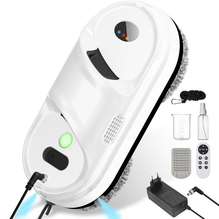 Window Cleaning Robot 5600Pa, Automatic Washer with IA Navigation, Remote Control & 10 cleaning cloths
