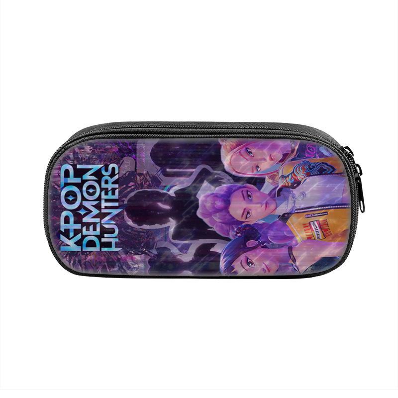 Huntrix Kpop printed peripheral pencil bag Hunter Witch Girls Group primary and secondary school students pencil case