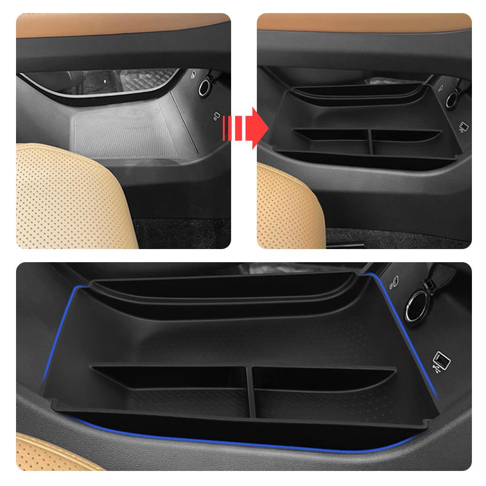 For Geely Boyue L/Starray 2025-2025 Center Console Lower Storage Box Car Central Tray TPE Organizer Accessories Tidying Black