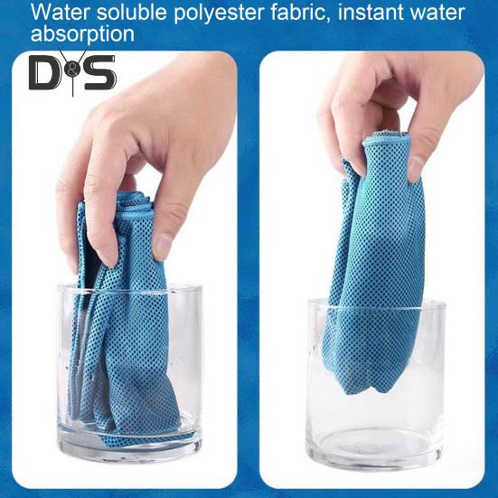 Cooling Towel with Storage Box Quick Dry Mesh Cool Towel Portable Gym Sweat Towel for Extreme Heat Yoga Running Hiking Fitness